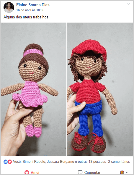 amigurumi bonecos menino e menina